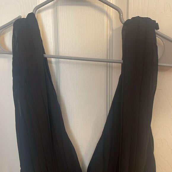 Love X Design Black Athena Deep Vneck Maxi Dress Size Large - Picture 4 of 8